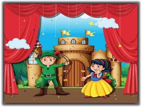 Children Doing Stage Drama 0494 Poster Photographic Paper Abstract