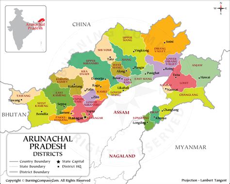 Arunachal Pradesh District Map Hd Arunachal Pradesh Political Map Hd