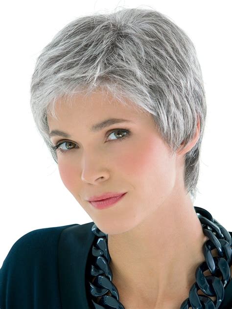 We have fabulous ladies wigs for every style and occasion! Ladies Short Grey Wigs | Monofilament wigs, Hairstyles for ...