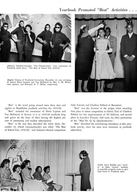 The Bumblebee Yearbook Of Lincoln High School 1960 Page 42 The Portal To Texas History