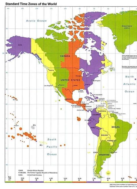 Time Zone Map North And South America Map Vector