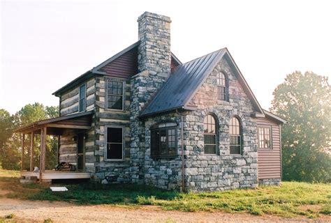 Stone And Log House