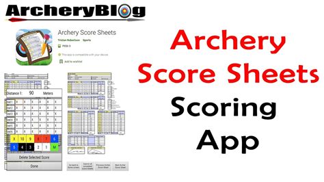 Archery Score Sheets Scoring App Review Youtube