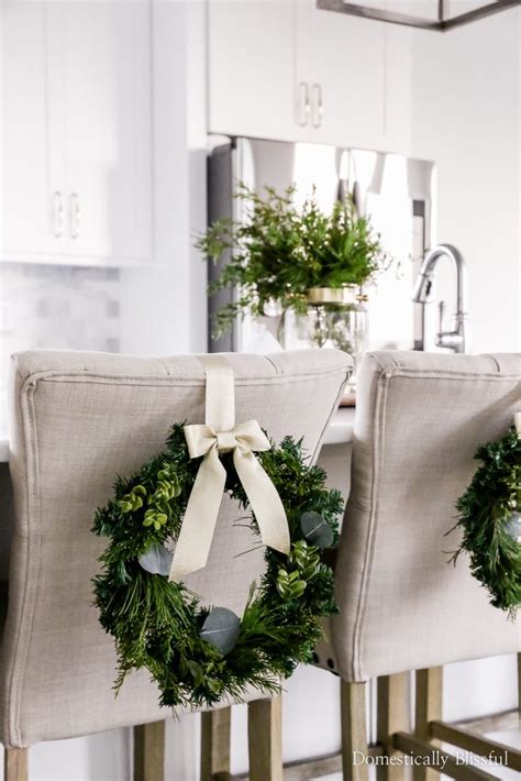 Diy Mini Chair Christmas Wreaths Domestically Blissful