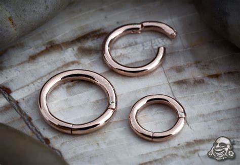 14k Rose Gold Clicker Septum Jewelry Cute Septum Rings Body Jewellery