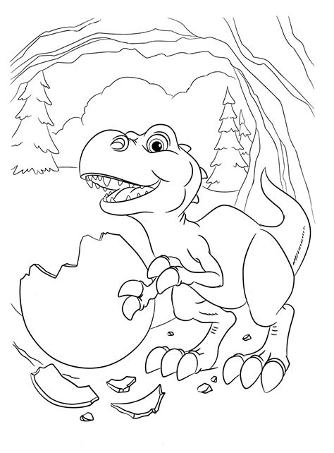 Coloriage - Petit dinosaure