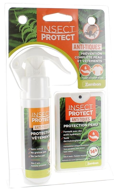 Kit Anti Tiques Protection Vêtements Et Protection Peau Insect Protect