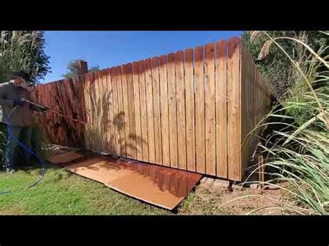 Painting with an airless paint sprayer can save both your time and energy. Fence Staining With An Airless Sprayer - YouTube