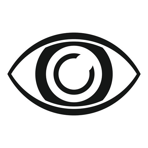 Spy Eye Icon Simple Vector Eyeball Sight 14988762 Vector Art At Vecteezy