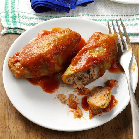 Beef And Rice Stuffed Cabbage Rolls Recipe Taste Of Home