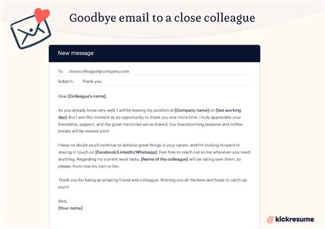 Goodbye Email To Coworkers How To Write It When To Send It And More Examples Kickresume