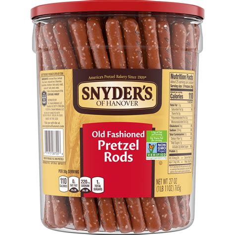 Snyder S Of Hanover Pretzel Rods Old Fashioned Pretzels Canister 27 Oz