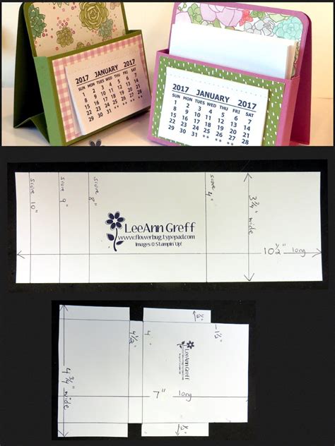 Easel Calendar Calendar Craft Fancy Fold Cards Folded Cards 3d