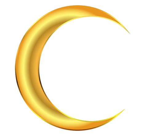 Yellow Crescent Moon Png Image Png All