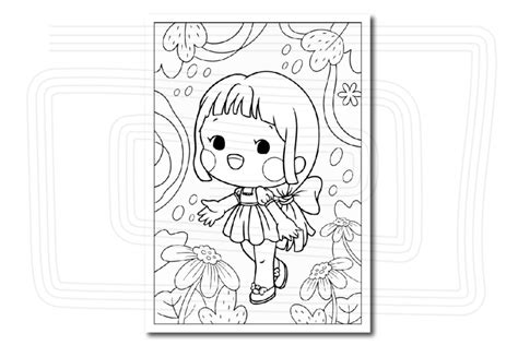 Cute Girls Vol2 Coloring Pages Crella