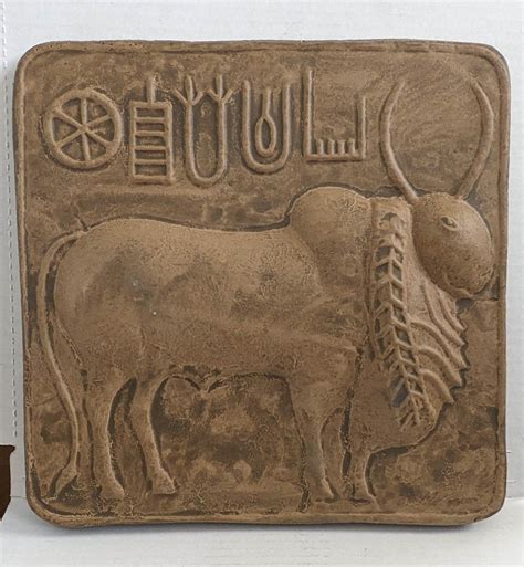 Indus Valley Bull Ox Sculpture Wall Plaque Mohenjo Daro Seal Etsy