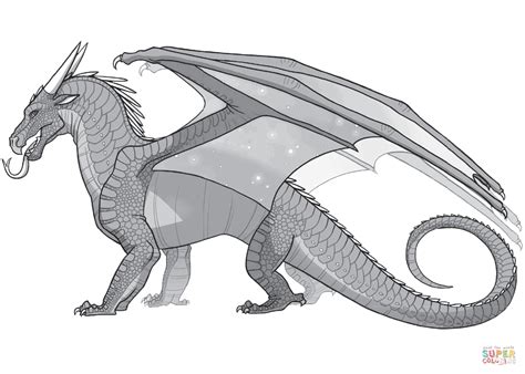 Wings Of Fire Dragon Coloring Pages Sandwing Nightwing Hivewing Skywing
