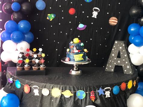 Space Solar System Theme Birthday Decor Solar System Cake Space