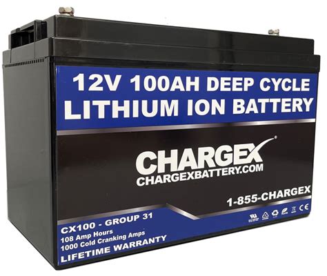 Chargex 12v 100ah Lithium Ion Battery