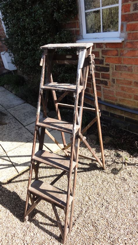 The Ladders As They Arrived Lovely Old Decorators Ladders