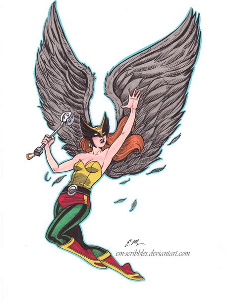 Hawkgirl By Em Scribbles On Deviantart