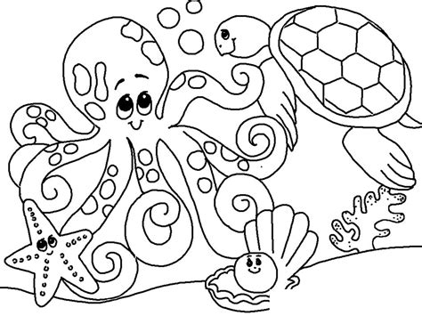 Free Under the Sea Coloring Pages to print for kids
