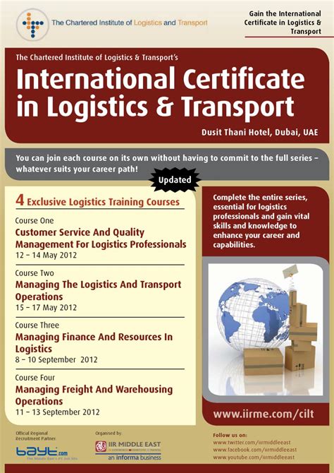 Cilt International Certificate In Logistics And Transport By Informa