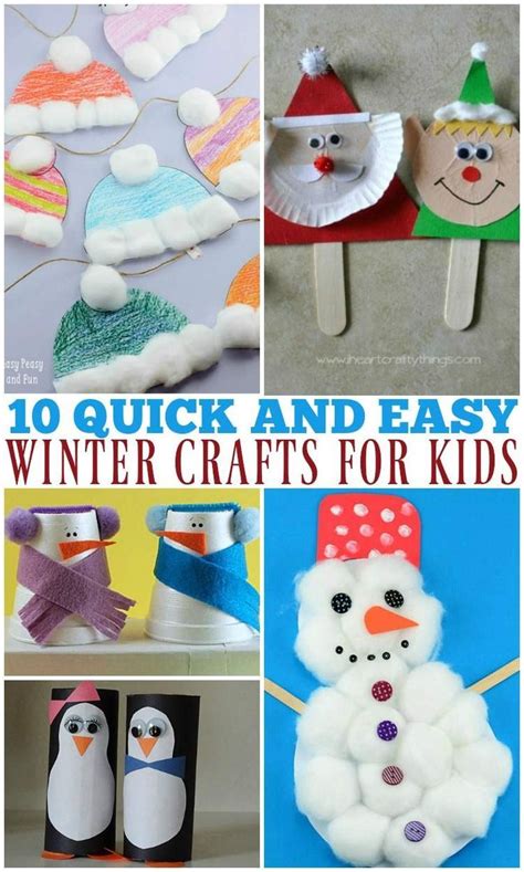 10 Quick And Easy Winter Crafts For Kids Winter Crafts