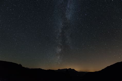 Wallpaper Milky Way Stars Sky Night Hills Dark Hd Widescreen