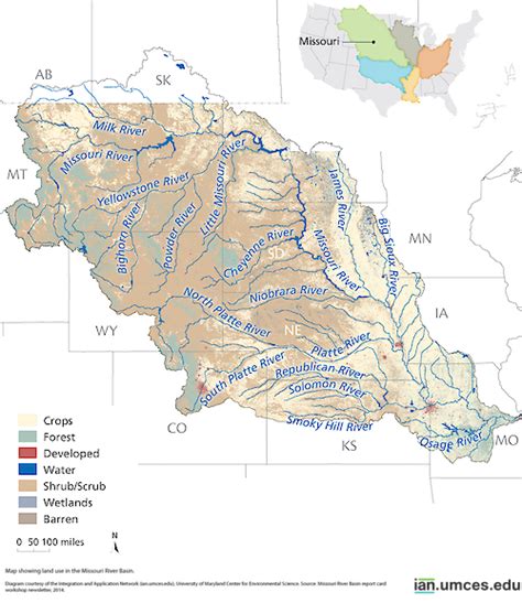 Land Use Map Of The Missouri River Basin Media Library Integration