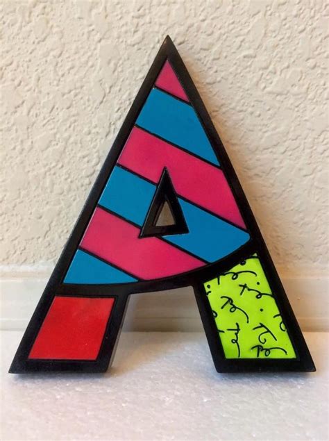 Romero Britto Alphabet Figurine For Wall Or Table Top Letter A Nwb 1946144596