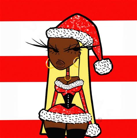 Christmas Baddie 🎄 Hippie Painting Girls Cartoon Art Drawings Of