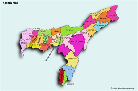 Create Custom Assam Map Chart With Online Free Map Maker