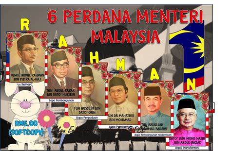 Mana nak cari frame untuk gambar / potret perdana menteri malaysia? CIKGU EELA (IL) PRESCHOOLERS @ PCE: 6 PERDANA MENTERI