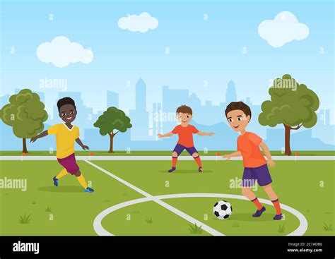 Soccer Field Cartoon Stock Vector Images Alamy