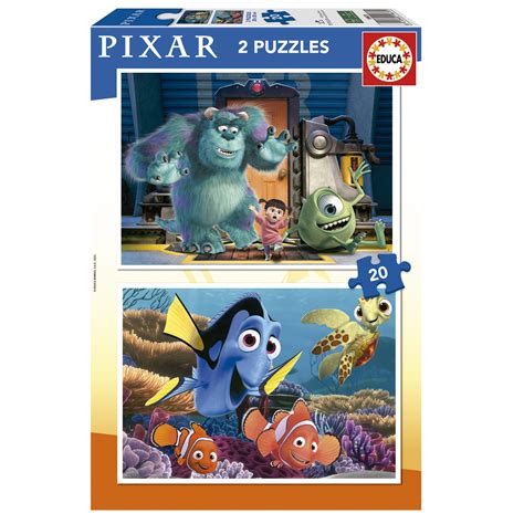 2x20 Disney Pixar Finding Nemo Monsters Inc Educa Borras