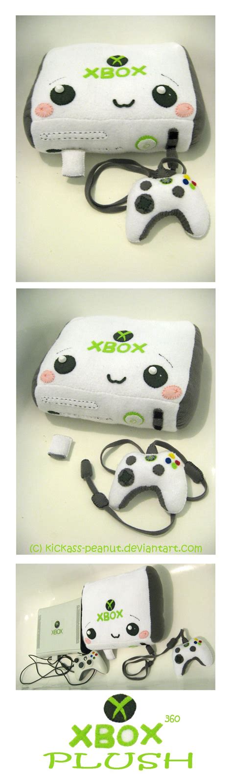 Xbox 360 Plushified By Kickass Peanut Cute Pillows Cute Plush Diy