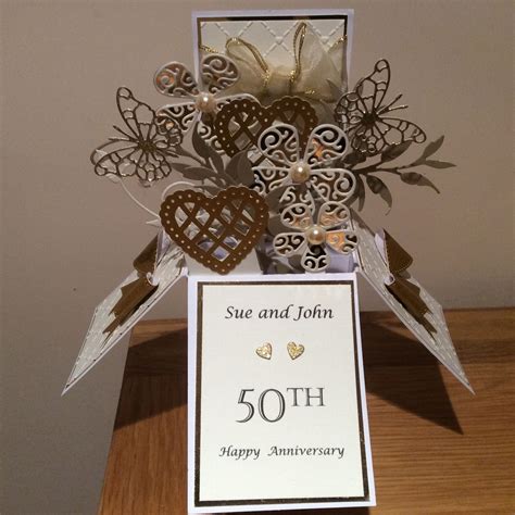 50th wedding anniversary card | 50th anniversary cards, Anniversary cards handmade, Anniversary 
