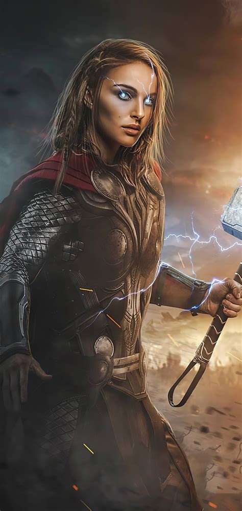 1080x2280 Lady Thor Love And Thunder 4k 2021 One Plus 6huawei P20