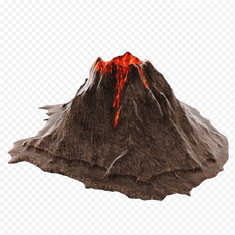 التوضيح البركان البني png