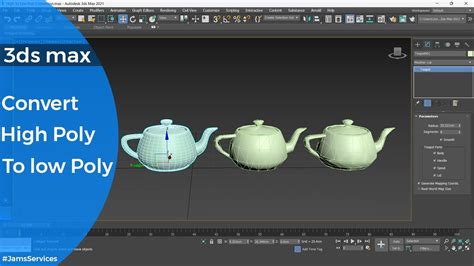 How To Convert High Poly Object To Low Poly 3ds Max Tutorial Youtube