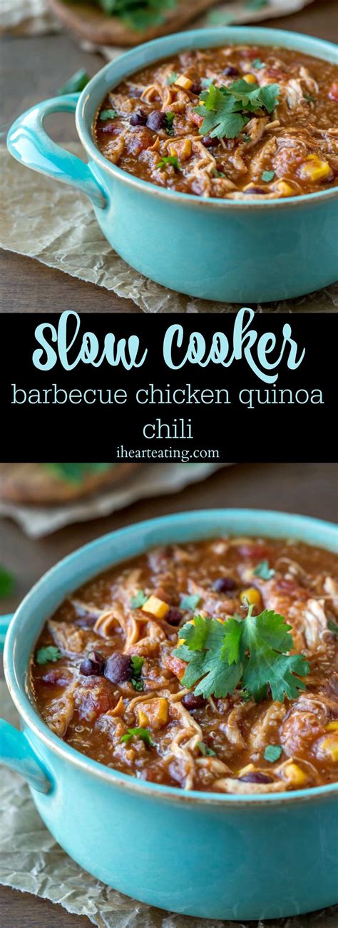 Slow Cooker Barbecue Chicken Quinoa Chili Is An Easy Healthy Crock Pot