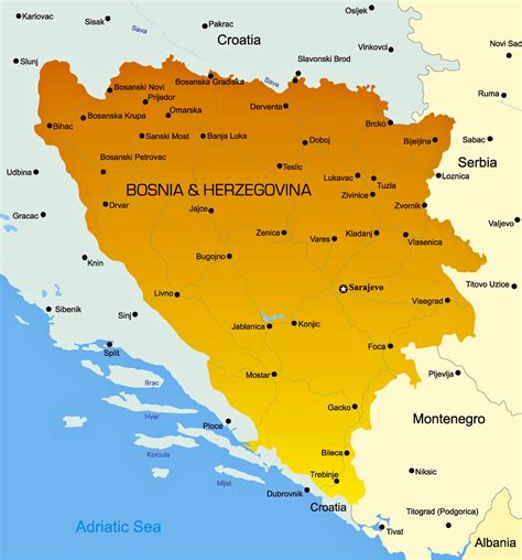 Karten von Bosnien und Herzegovina | Karten von Bosnien ...