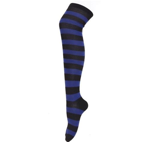 women s extra long striped socks over knee high opaque liked on polyvore