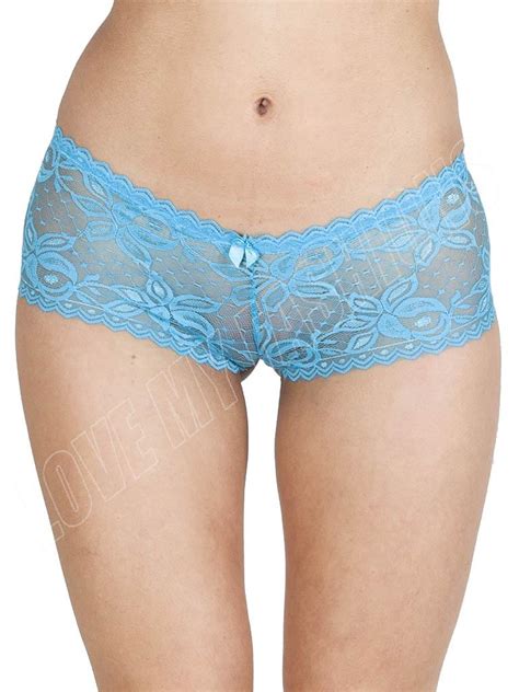New Womens Ladies Floral French Lace Boxers Boxer Shorts Underwear Lingerie Size