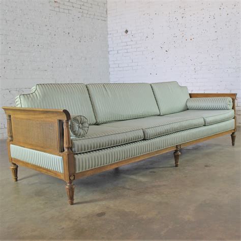 Vintage Hollywood Regency Neoclassic Sofa Wcaned Sides Warehouse 414