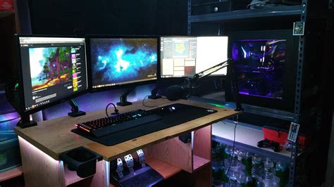 My Rgb Procrastination Station Gaming Desk Setup Computer Setup