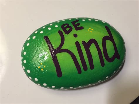 Be Kind Hand Painted Rock By Caroline Rock Crafts Hand Painted