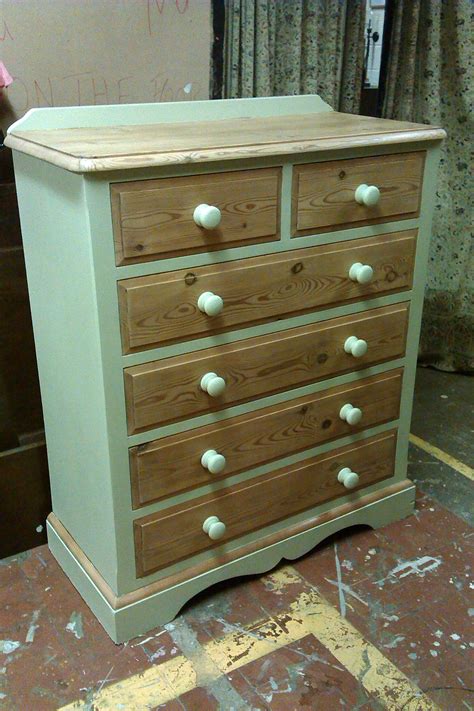 Upcycled Solid Pine Chest Of Drawers Refurbished Furniture Paint