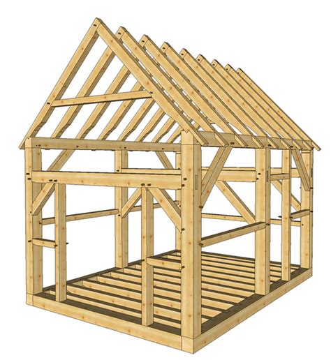 Timber Frame Shed Plans How To Build Diy Blueprints Pdf Download 12x16